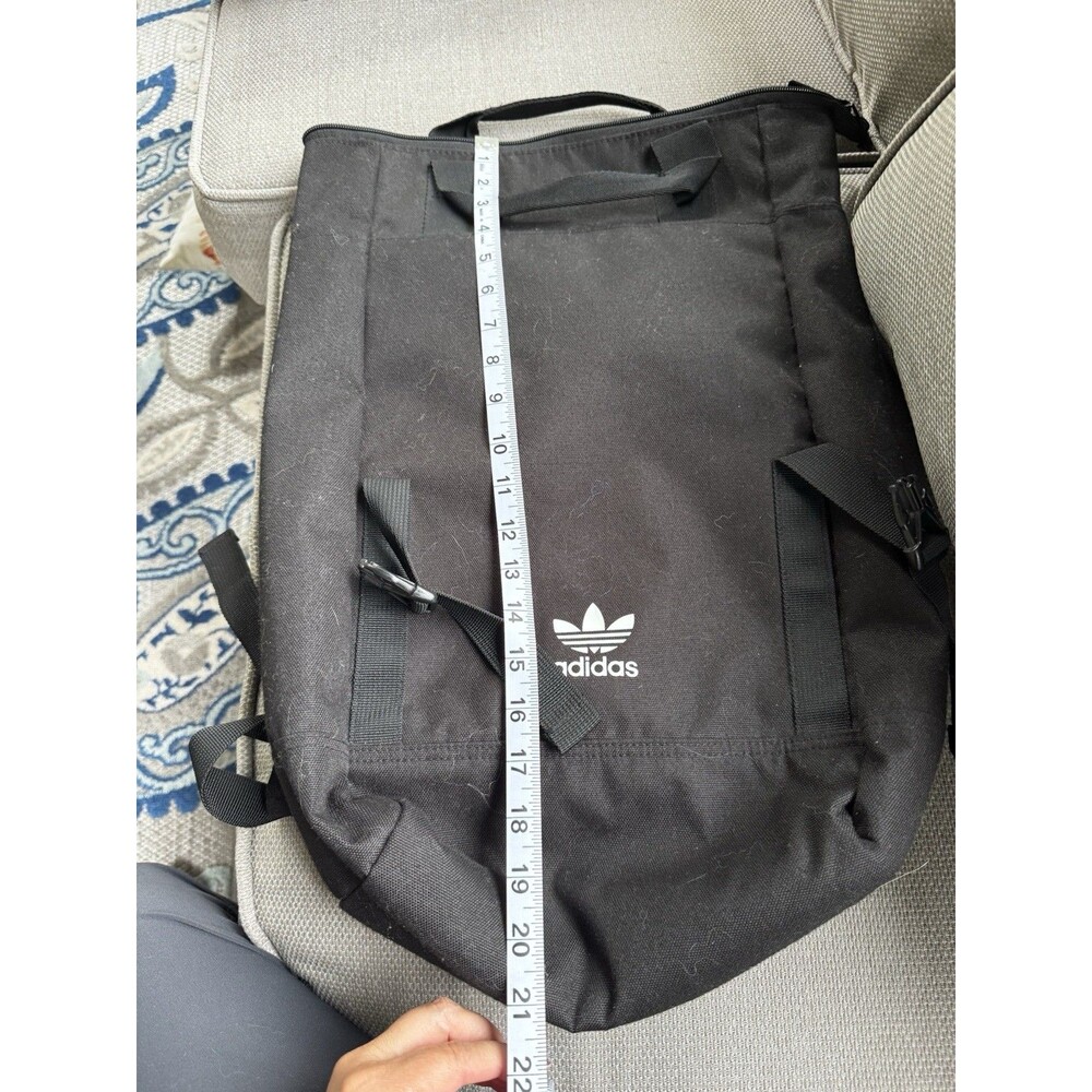 Adidas Original Zip Top Backpack In black - Picture 8 of 10